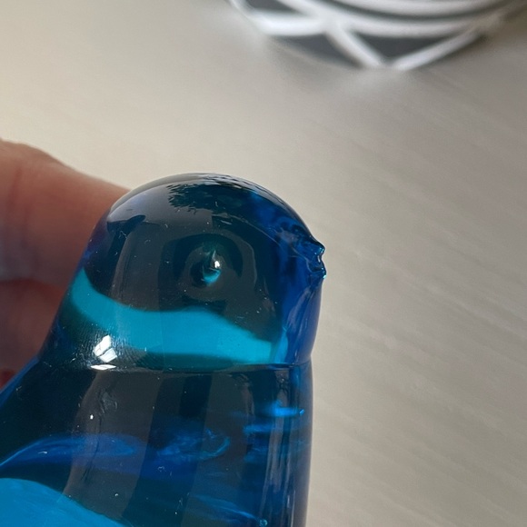 Vintage light blue Bluebird Of Happiness Glass Bird Leo Ward 1992 - Picture 3 of 8